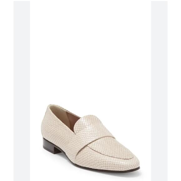 AGL Ivory snake embossing Loafers  ATTILIO GIUSTI LEOMBRUNI Women size 41.5 - Picture 1 of 12